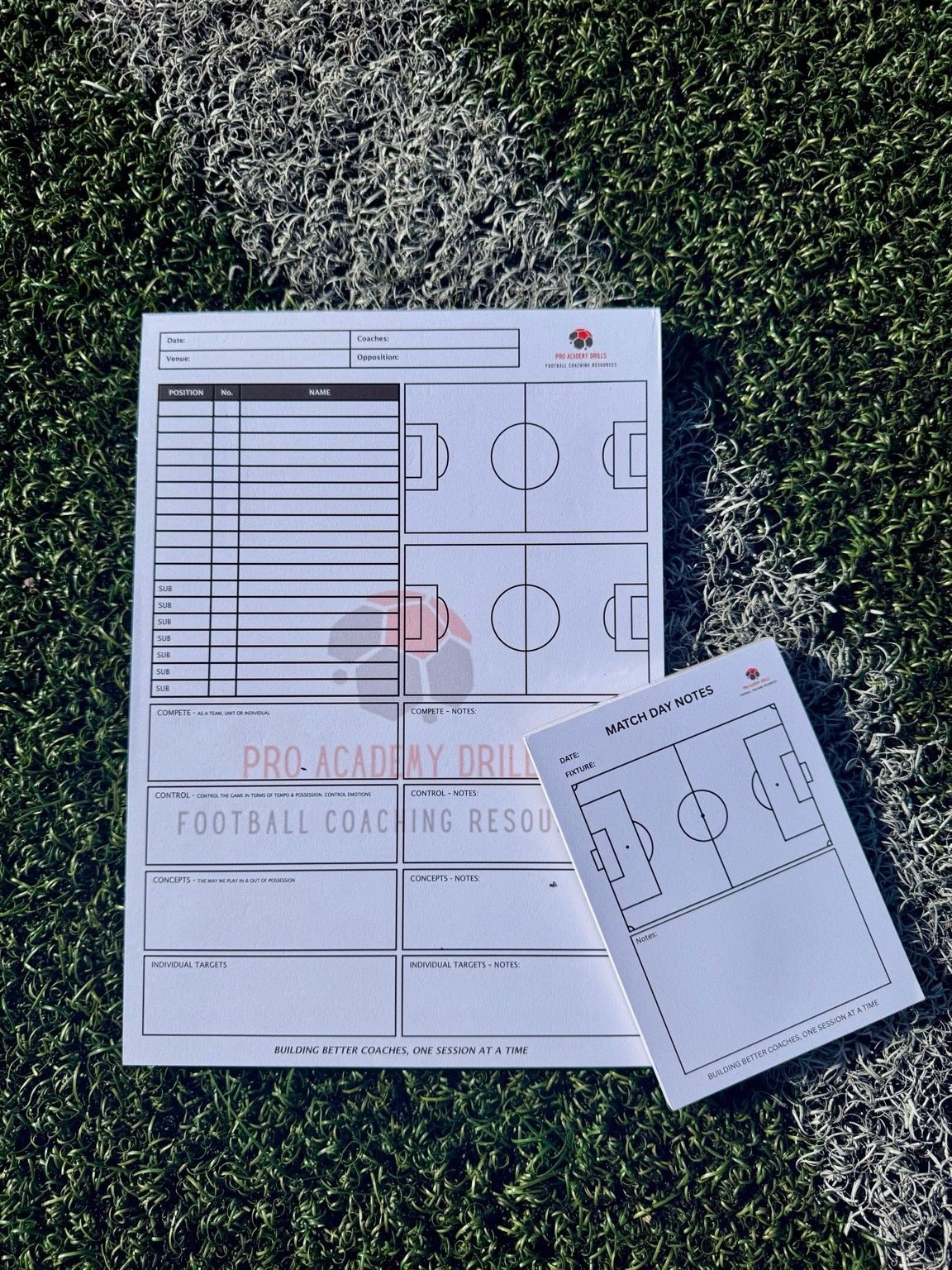 Match Day Coaching Bundle – Match Planner + Notes Pad
