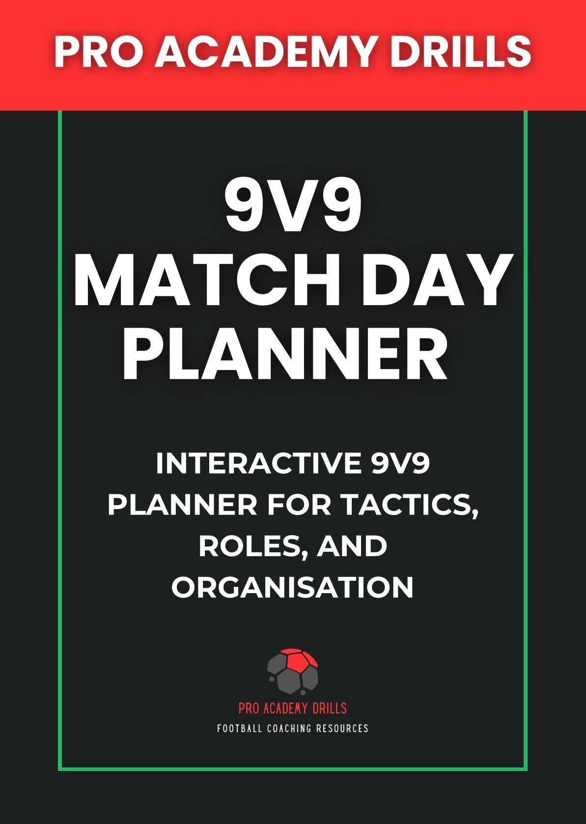 9V9 MATCH DAY PLANNER
