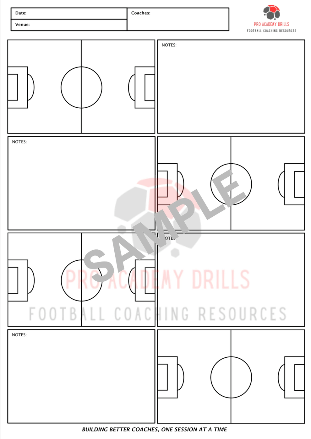 Coach’s Printable Planning Bundle (Digital Download) – Pro Academy Drills