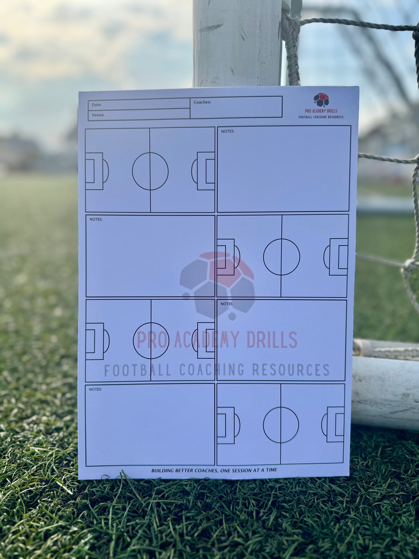 Football Coaching Notepad Bundle – A4 Session Planner & Match Day Planner (2-Pack, 50 Pages Each)